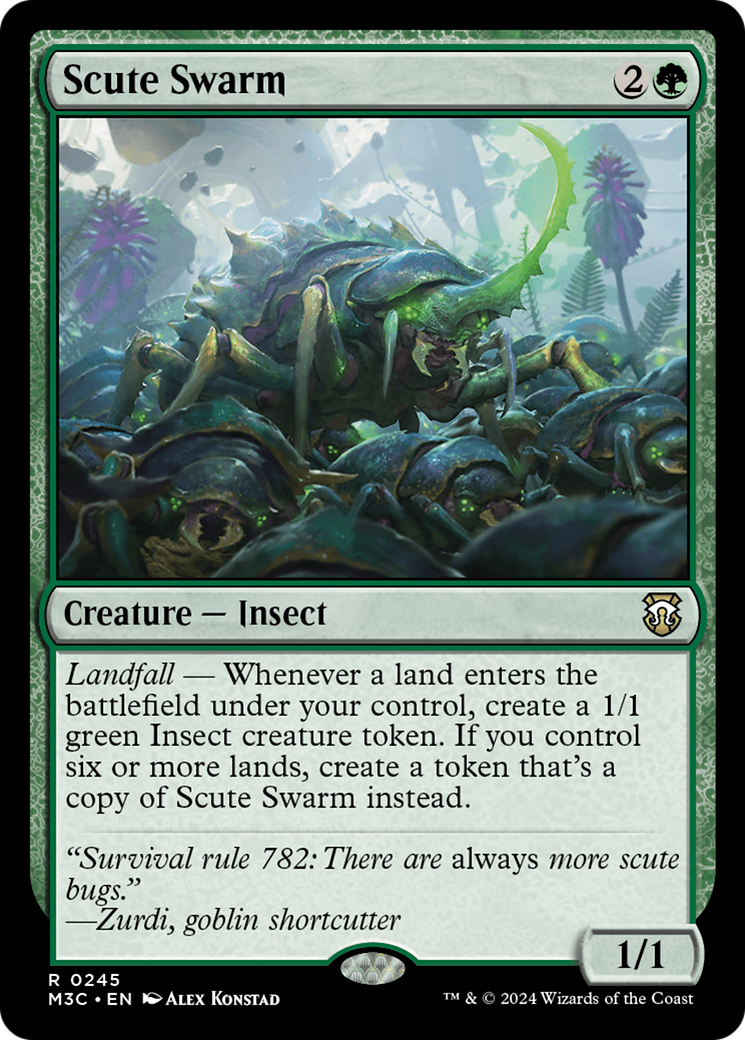 Scute Swarm (Ripple Foil) [Modern Horizons 3 Commander] | Card Merchant Takapuna
