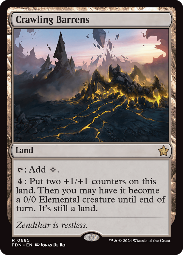 Crawling Barrens [Foundations] | Card Merchant Takapuna