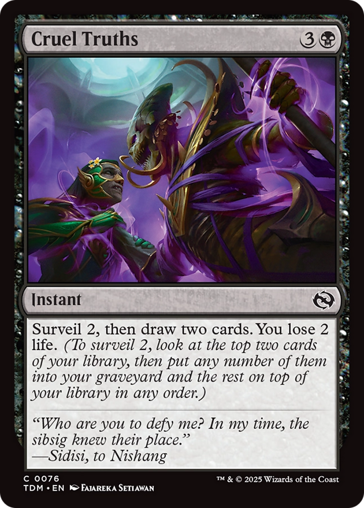 Cruel Truths [Tarkir: Dragonstorm] | Card Merchant Takapuna