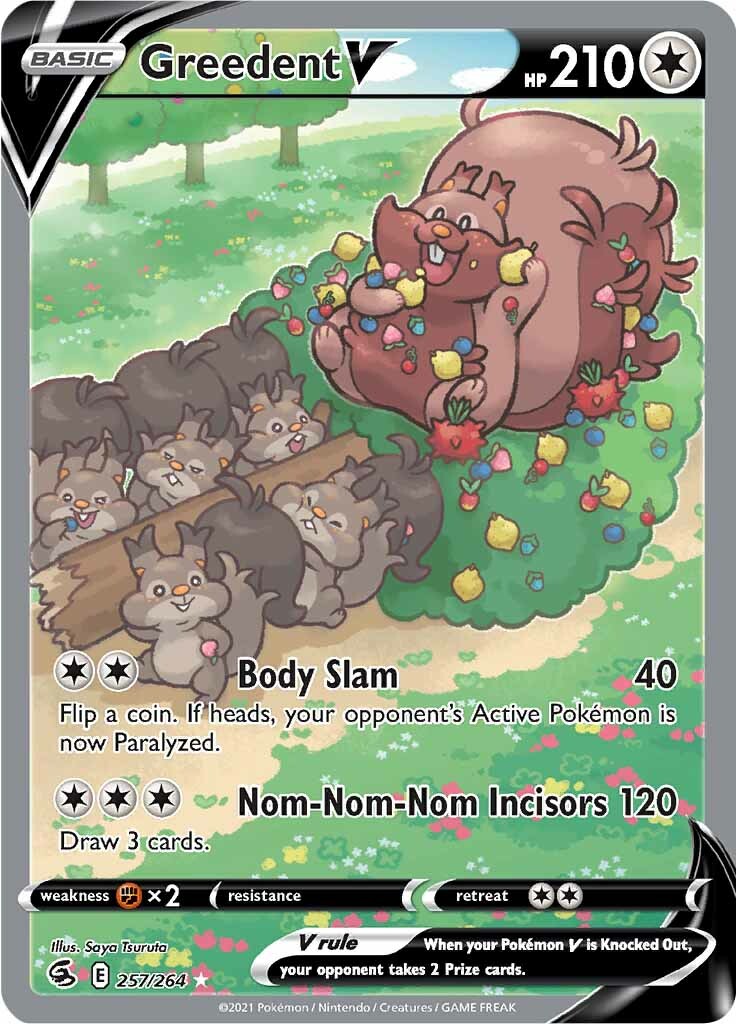 Greedent V (257/264) [Sword & Shield: Fusion Strike] | Card Merchant Takapuna