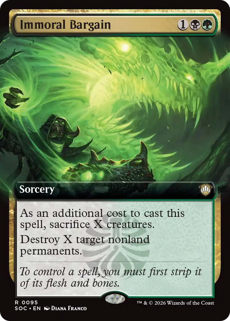 Immoral Bargain (Extended Art) [Secrets of Strixhaven Commander] | Card Merchant Takapuna