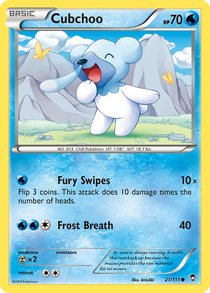 Cubchoo (21/111) [XY: Furious Fists] | Card Merchant Takapuna