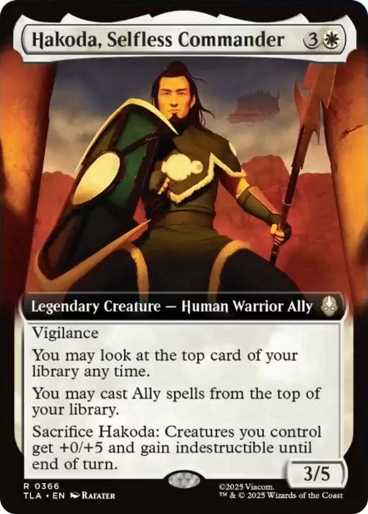 Hakoda, Selfless Commander (Extended Art) [Avatar: The Last Airbender] | Card Merchant Takapuna