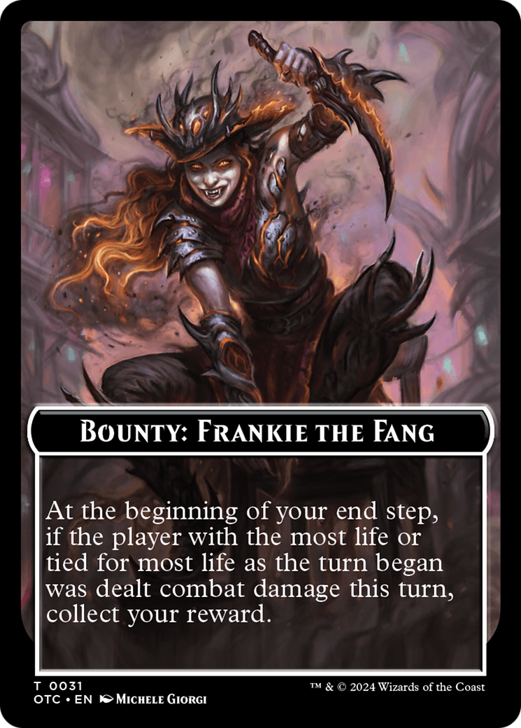 Bounty: Frankie the Fang // Bounty Rules Double-Sided Token [Outlaws of Thunder Junction Commander Tokens] | Card Merchant Takapuna