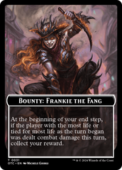 Bounty: Frankie the Fang // Bounty Rules Double-Sided Token [Outlaws of Thunder Junction Commander Tokens] | Card Merchant Takapuna