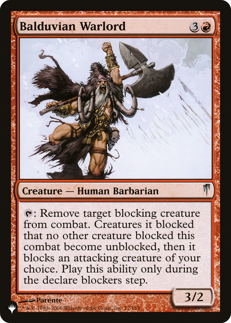 Balduvian Warlord [The List] | Card Merchant Takapuna