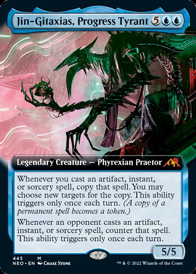 Jin-Gitaxias, Progress Tyrant (Extended Art) [Kamigawa: Neon Dynasty] | Card Merchant Takapuna