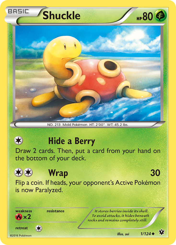 Shuckle (1/124) [XY: Fates Collide] | Card Merchant Takapuna