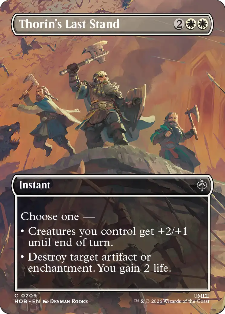 Thorin's Last Stand (Borderless) [The Hobbit] | Card Merchant Takapuna