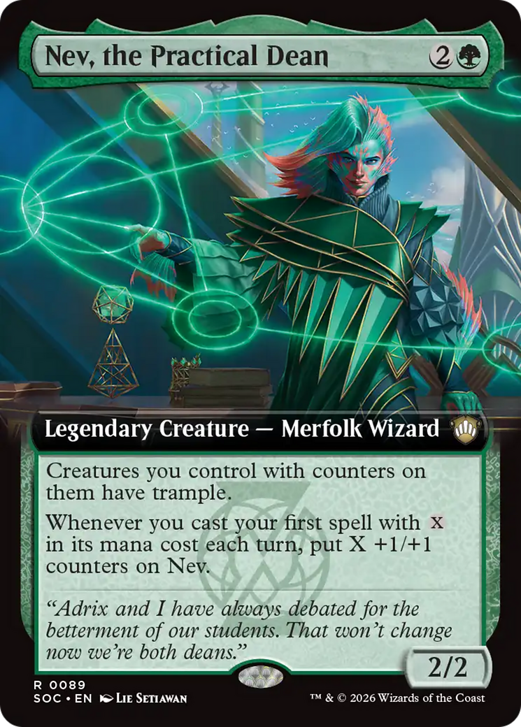 Nev, the Practical Dean (Extended Art) [Secrets of Strixhaven Commander] | Card Merchant Takapuna