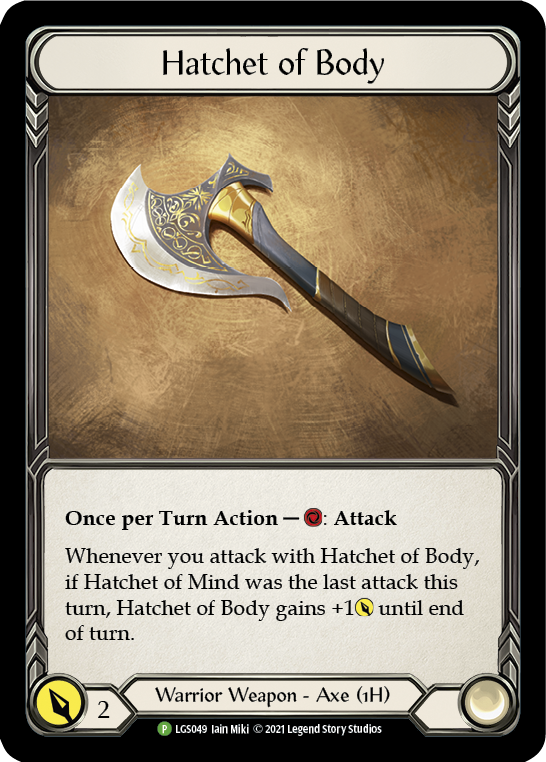 Hatchet of Body [LGS049] (Promo)  Cold Foil | Card Merchant Takapuna