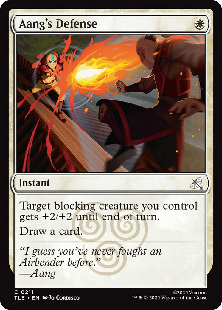 Aang's Defense [Avatar: The Last Airbender: Eternal-Legal] | Card Merchant Takapuna