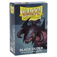 Dragon Shield - Outer Sleeves - Matte Black Standard Size | Card Merchant Takapuna