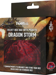 Fanroll Velvet Dice Bag with Pockets - Dragon Storm | Card Merchant Takapuna