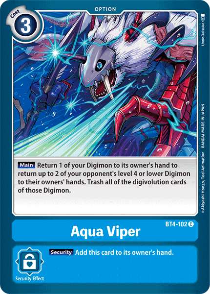 Aqua Viper [BT4-102] [Great Legend] | Card Merchant Takapuna