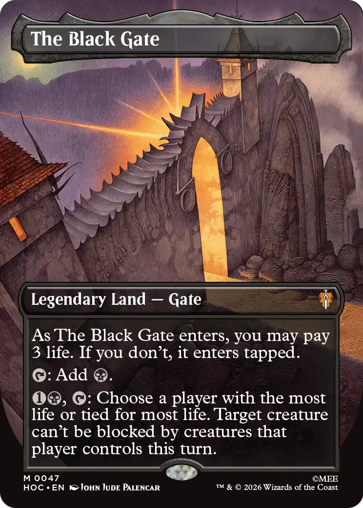 The Black Gate (Borderless) [The Hobbit: Eternal-Legal] | Card Merchant Takapuna