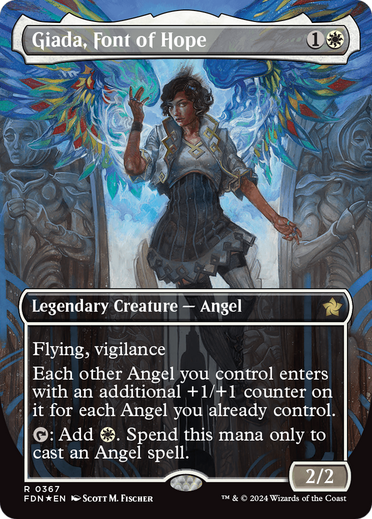 Giada, Font of Hope (Borderless) (Mana Foil) [Foundations] | Card Merchant Takapuna