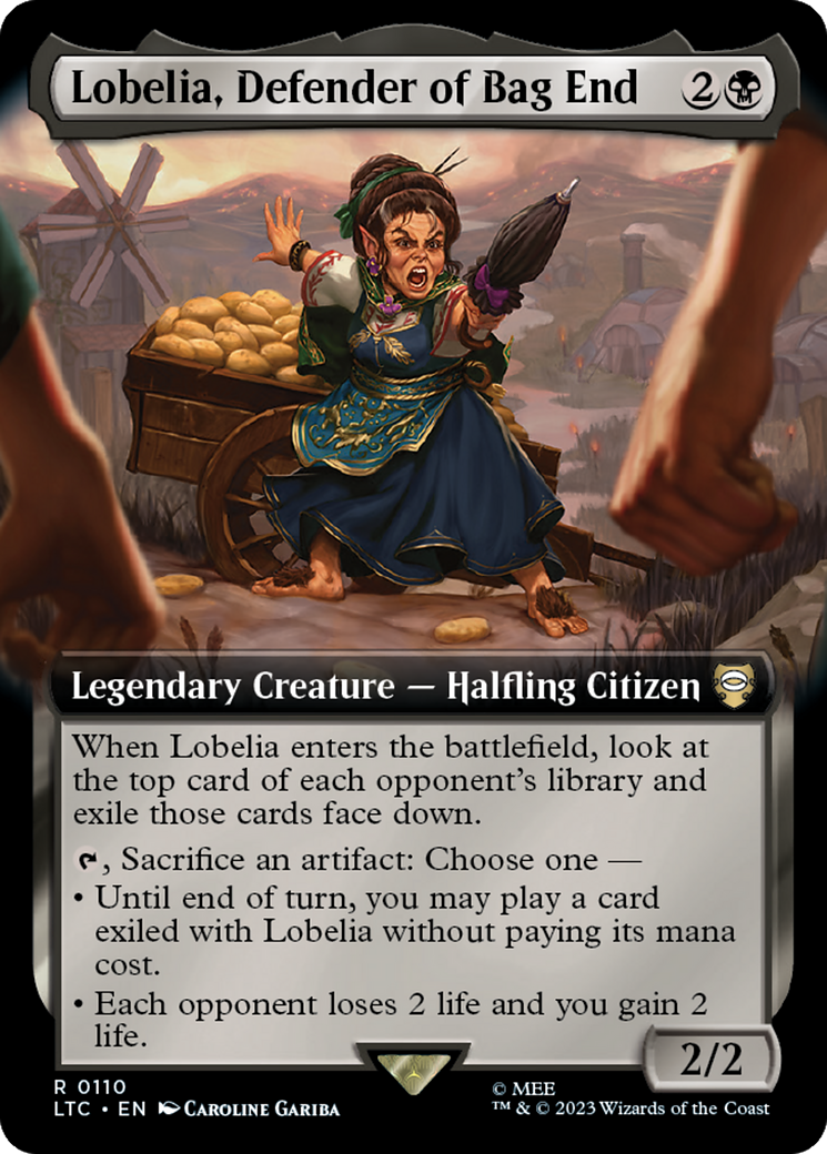 Lobelia, Defender of Bag End (Extended Art) [The Lord of the Rings: Tales of Middle-Earth Commander] | Card Merchant Takapuna