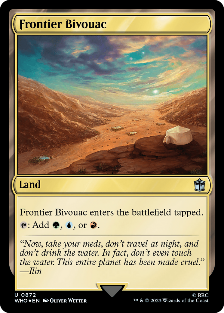 Frontier Bivouac (Surge Foil) [Doctor Who] | Card Merchant Takapuna