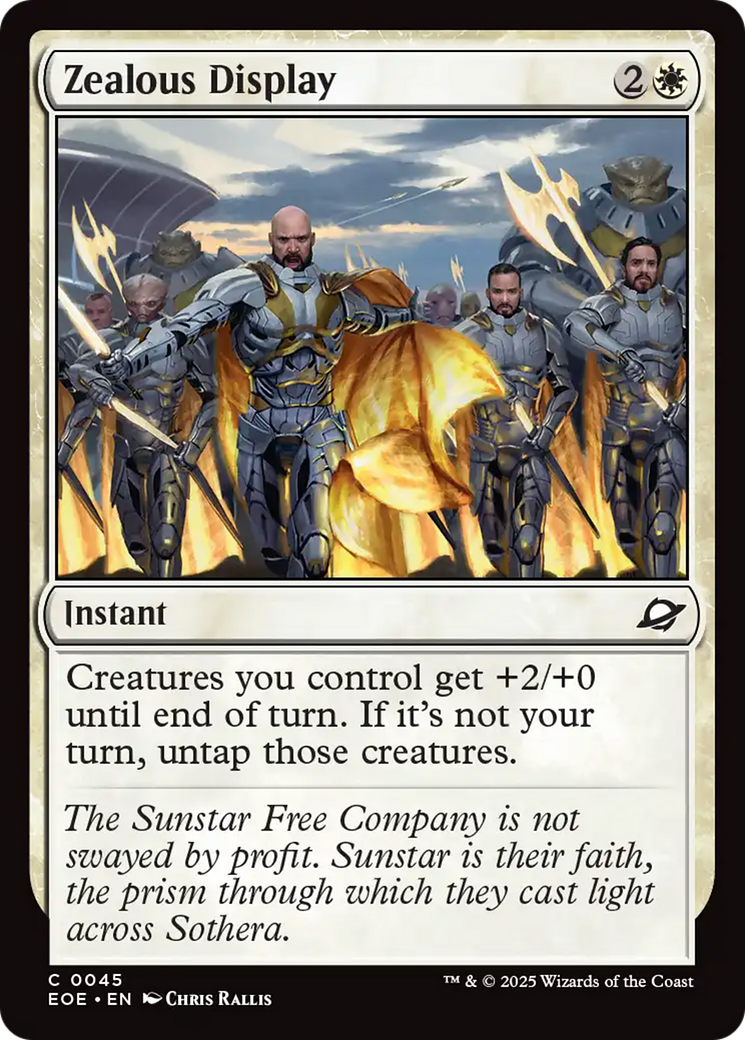 Zealous Display [Edge of Eternities] | Card Merchant Takapuna