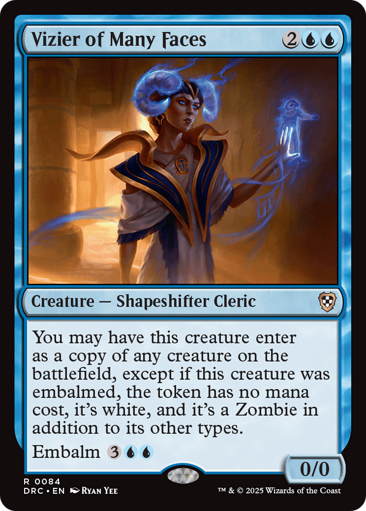 Vizier of Many Faces [Aetherdrift Commander] | Card Merchant Takapuna