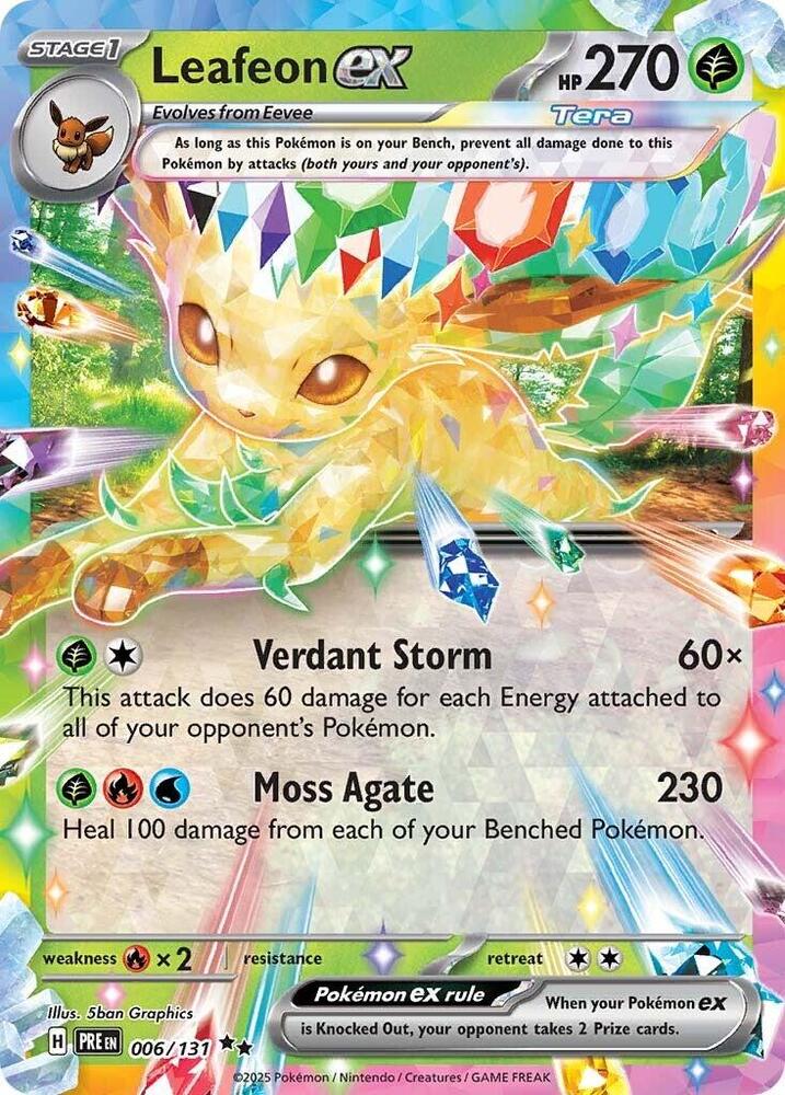 Leafeon ex (006/131) [Scarlet & Violet: Prismatic Evolutions] | Card Merchant Takapuna