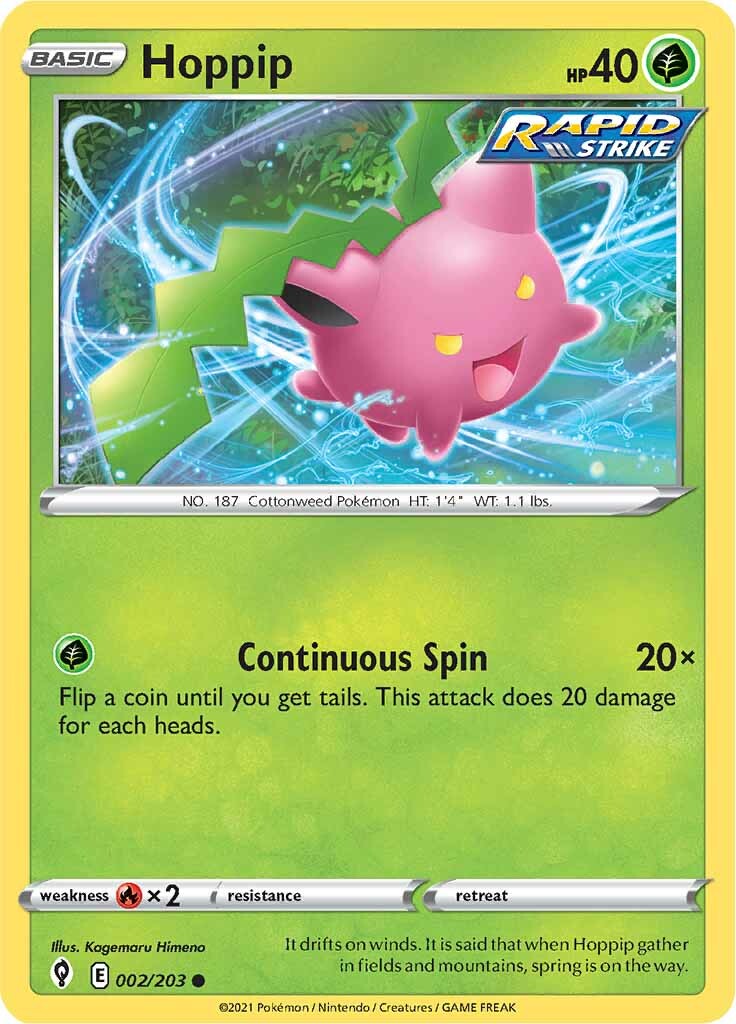 Hoppip (002/203) [Sword & Shield: Evolving Skies] | Card Merchant Takapuna