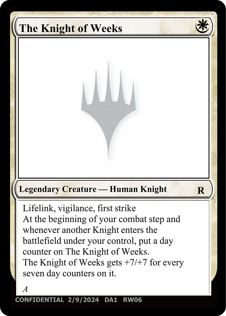 The Knight of Weeks [Unknown Event] | Card Merchant Takapuna
