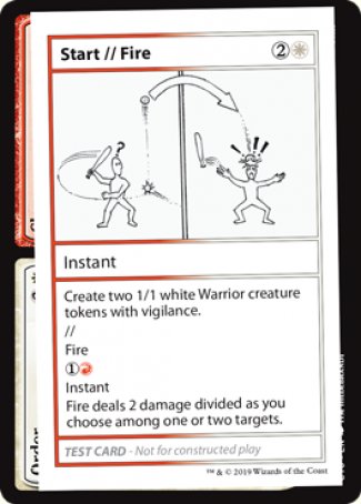 Start // Fire (2021 Edition) [Mystery Booster Playtest Cards] | Card Merchant Takapuna