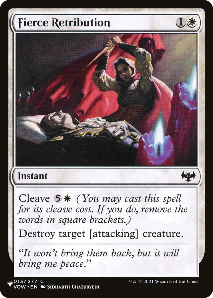 Fierce Retribution [The List] | Card Merchant Takapuna