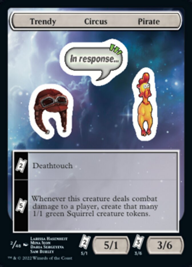 Trendy Circus Pirate [Unfinity Stickers] | Card Merchant Takapuna
