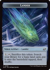Beast (0006) // Lander Double-Sided Token [Edge of Eternities Tokens] | Card Merchant Takapuna