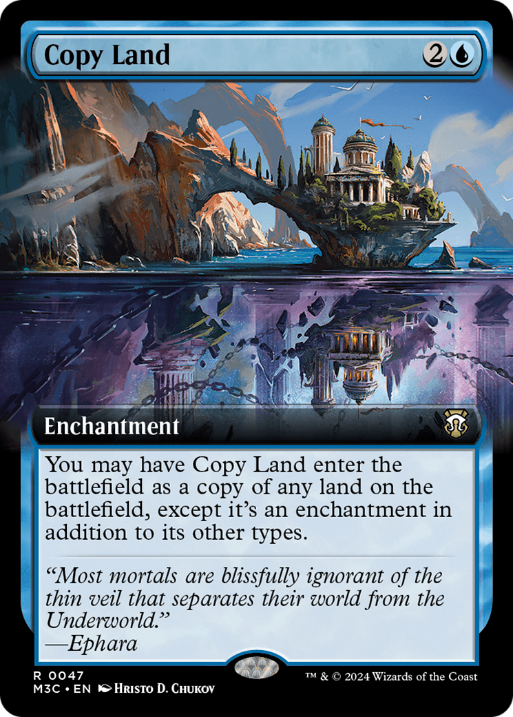 Copy Land (Extended Art) (Ripple Foil) [Modern Horizons 3 Commander] | Card Merchant Takapuna