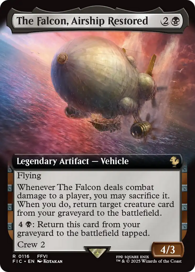 The Falcon, Airship Restored (Extended Art) [FINAL FANTASY Commander] | Card Merchant Takapuna