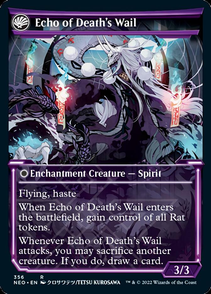 Tribute to Horobi // Echo of Death's Wail (Showcase Soft Glow) [Kamigawa: Neon Dynasty] | Card Merchant Takapuna
