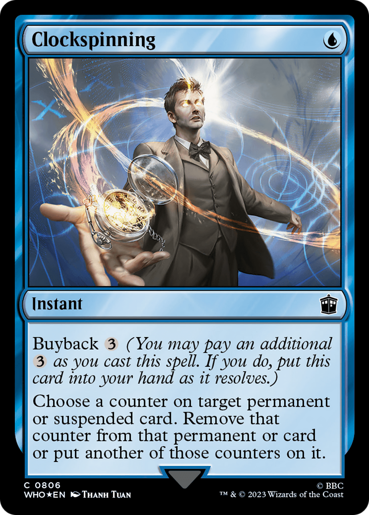 Clockspinning (Surge Foil) [Doctor Who] | Card Merchant Takapuna