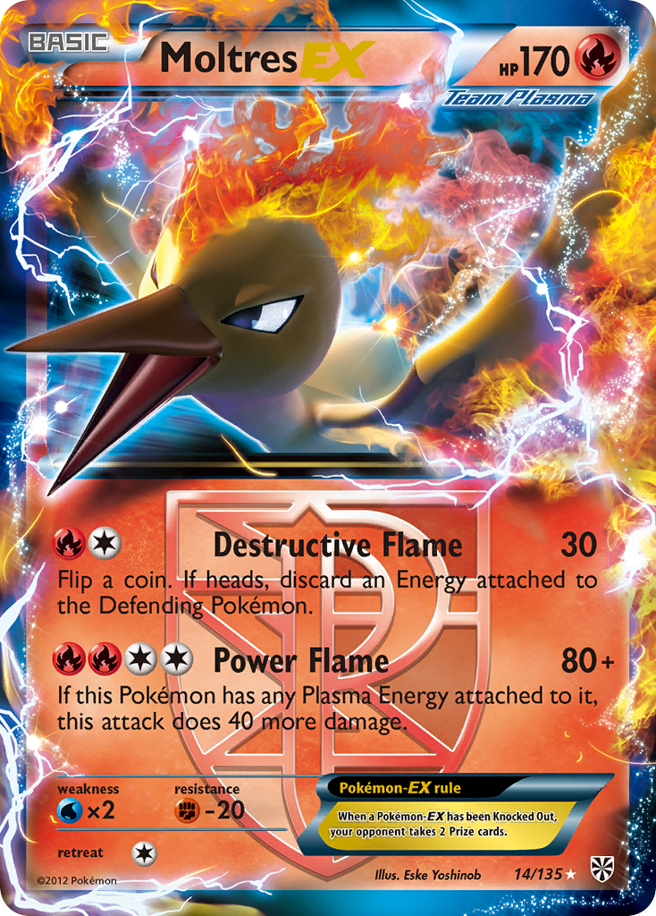 Moltres EX (14/135) [Black & White: Plasma Storm] | Card Merchant Takapuna