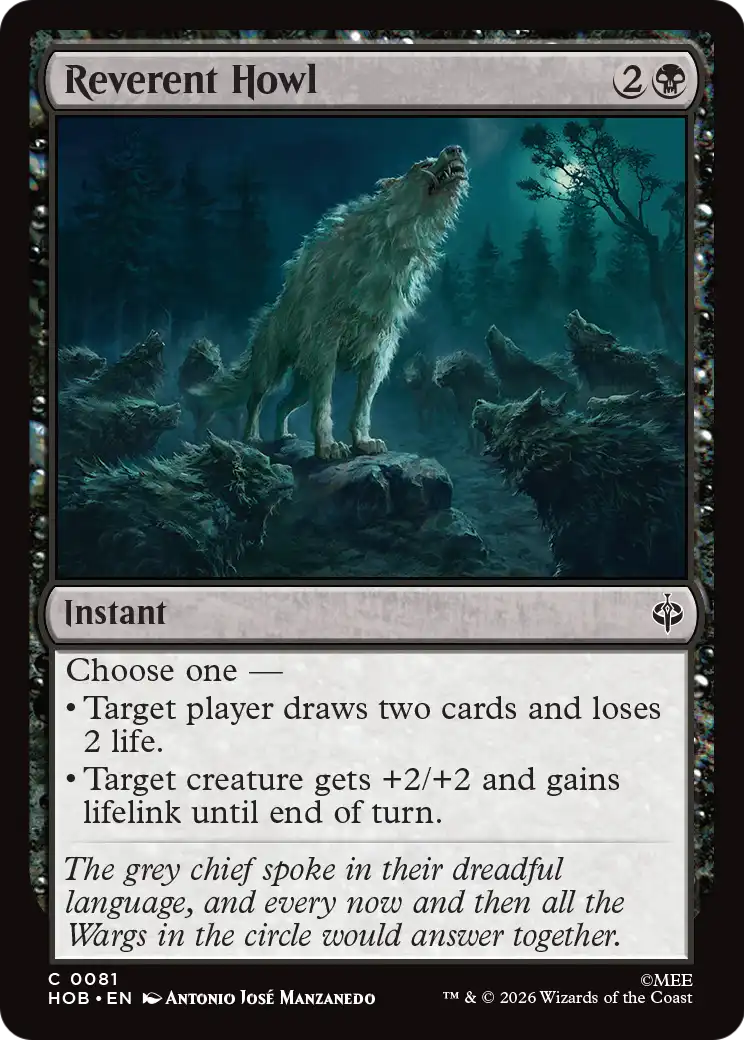 Reverent Howl [The Hobbit] | Card Merchant Takapuna