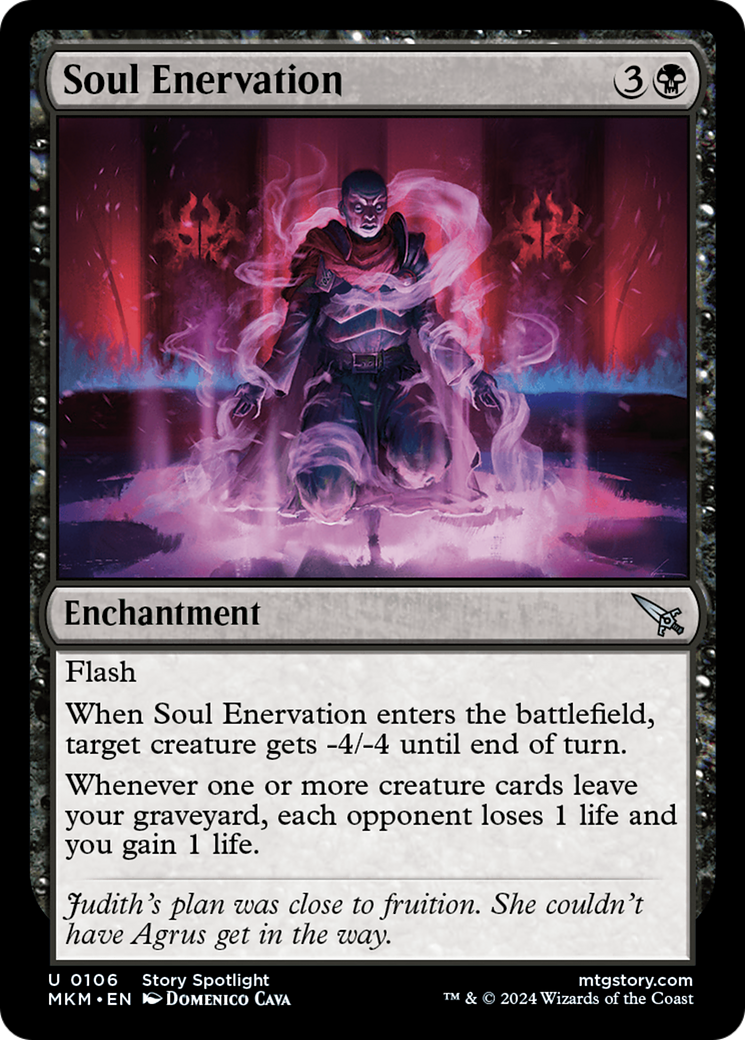 Soul Enervation [Murders at Karlov Manor] | Card Merchant Takapuna