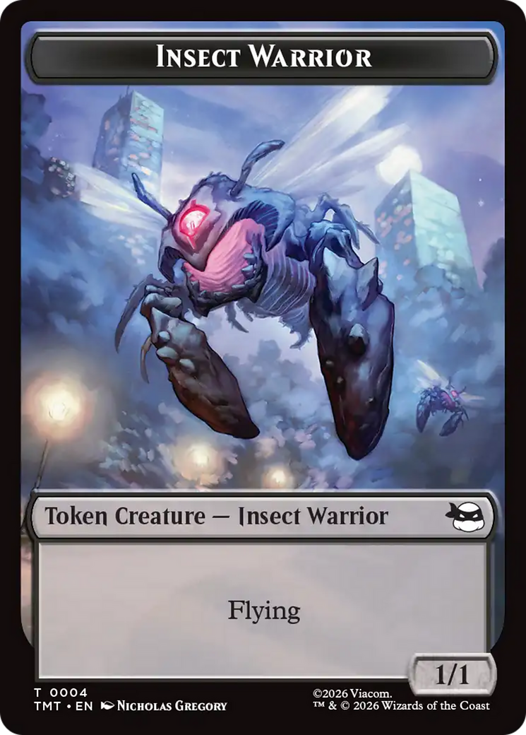 Insect Warrior // Food Double-Sided Token [Teenage Mutant Ninja Turtles Tokens] | Card Merchant Takapuna