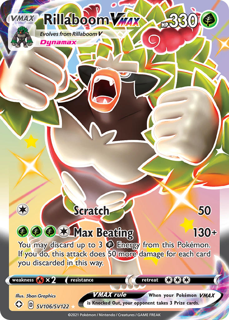 Rillaboom VMAX (SV106/SV122) [Sword & Shield: Shining Fates] | Card Merchant Takapuna