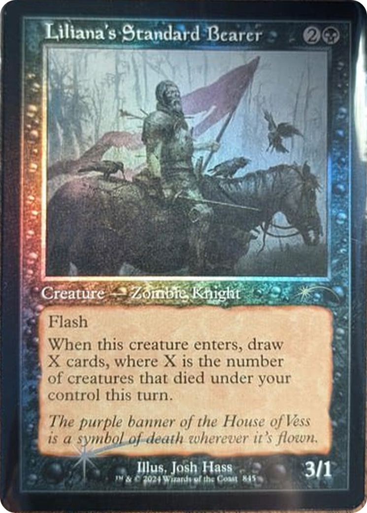 Liliana's Standard Bearer (Retro Frame) [Secret Lair Drop Series] | Card Merchant Takapuna