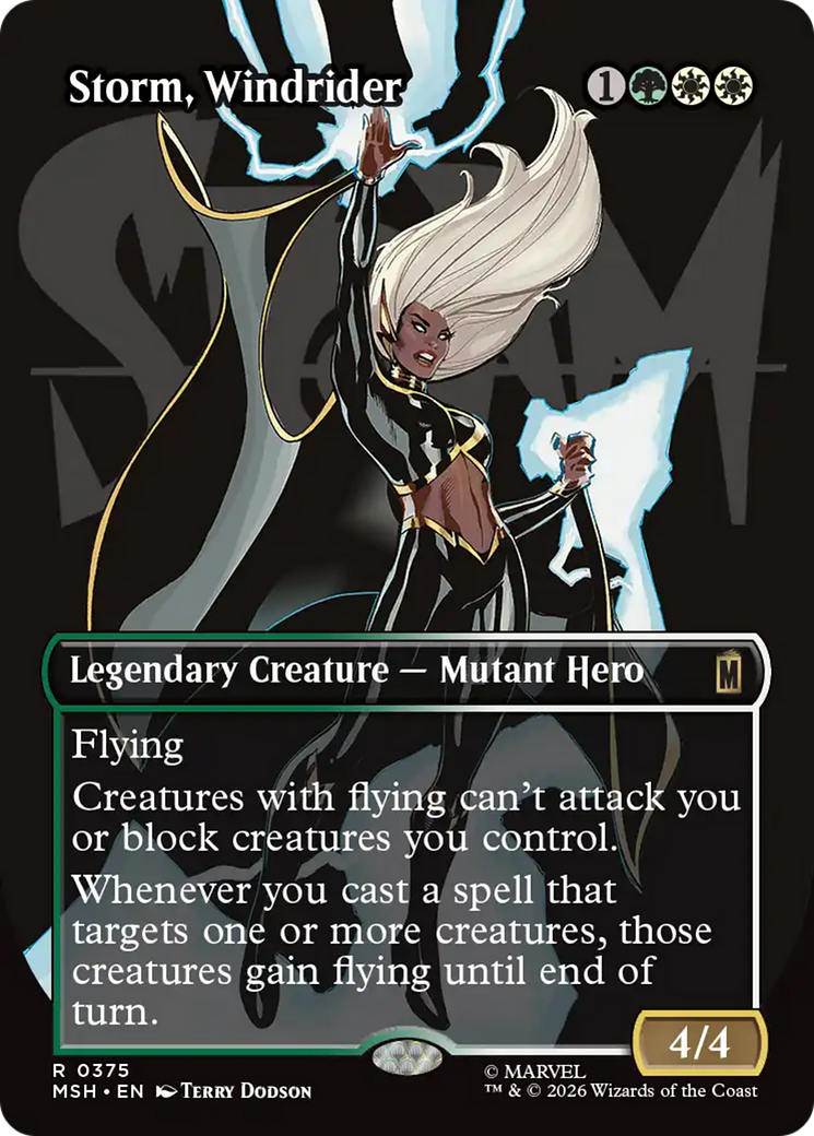 Storm, Windrider (Borderless) [Marvel Super Heroes] | Card Merchant Takapuna