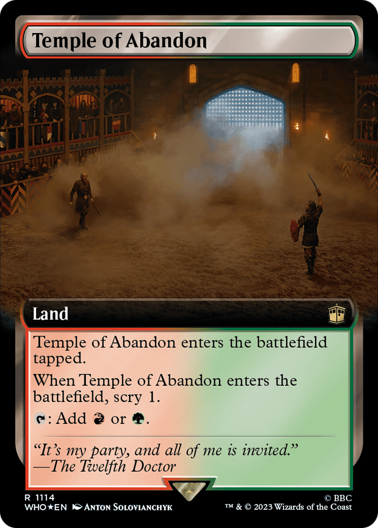 Temple of Abandon (Extended Art) (Surge Foil) [Doctor Who] | Card Merchant Takapuna