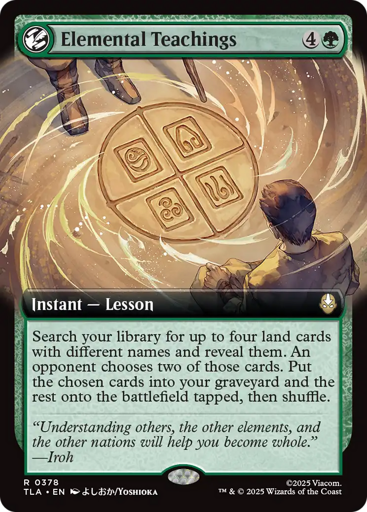 Elemental Teachings (Extended Art) [Avatar: The Last Airbender] | Card Merchant Takapuna