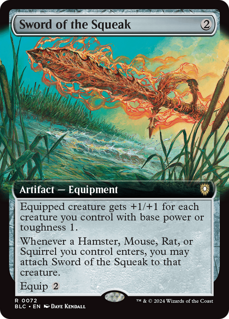 Sword of the Squeak (Extended Art) [Bloomburrow Commander] | Card Merchant Takapuna