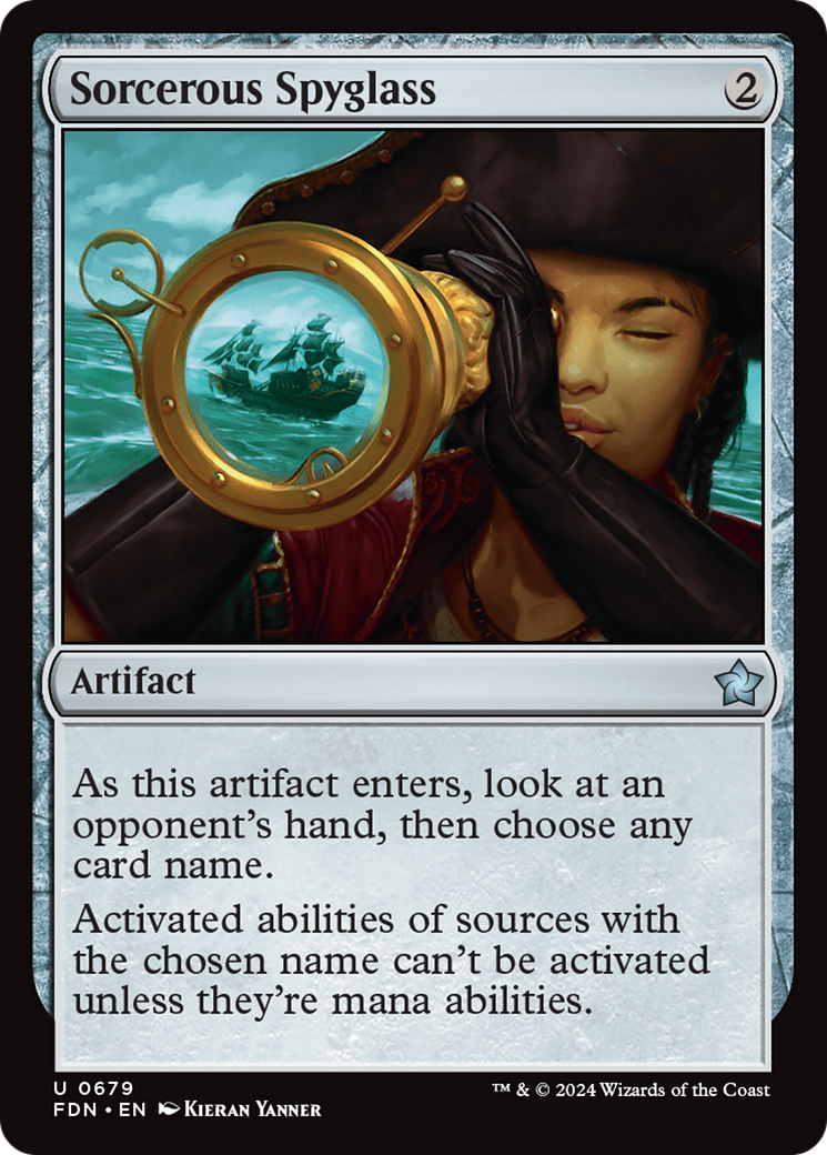 Sorcerous Spyglass [Foundations] | Card Merchant Takapuna