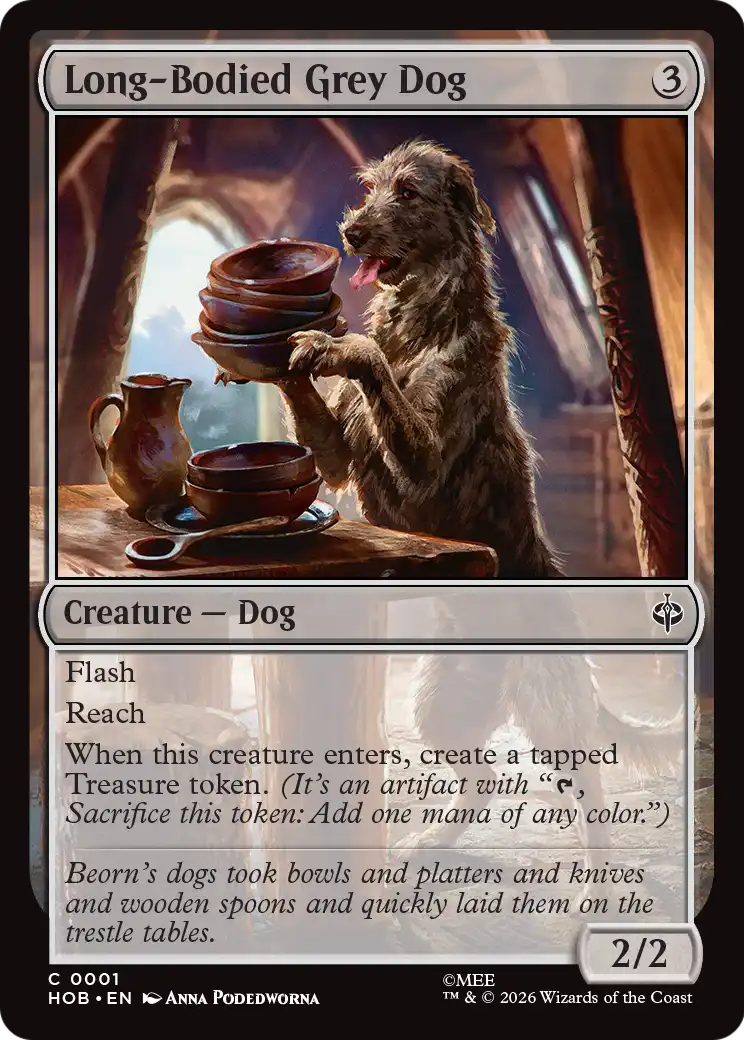 Long-Bodied Grey Dog [The Hobbit] | Card Merchant Takapuna