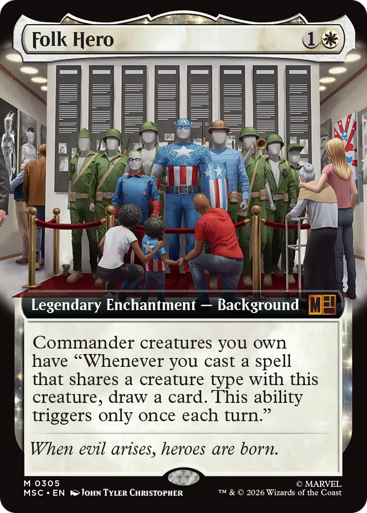 Folk Hero (Extended Art) [Marvel Super Heroes Commander] | Card Merchant Takapuna