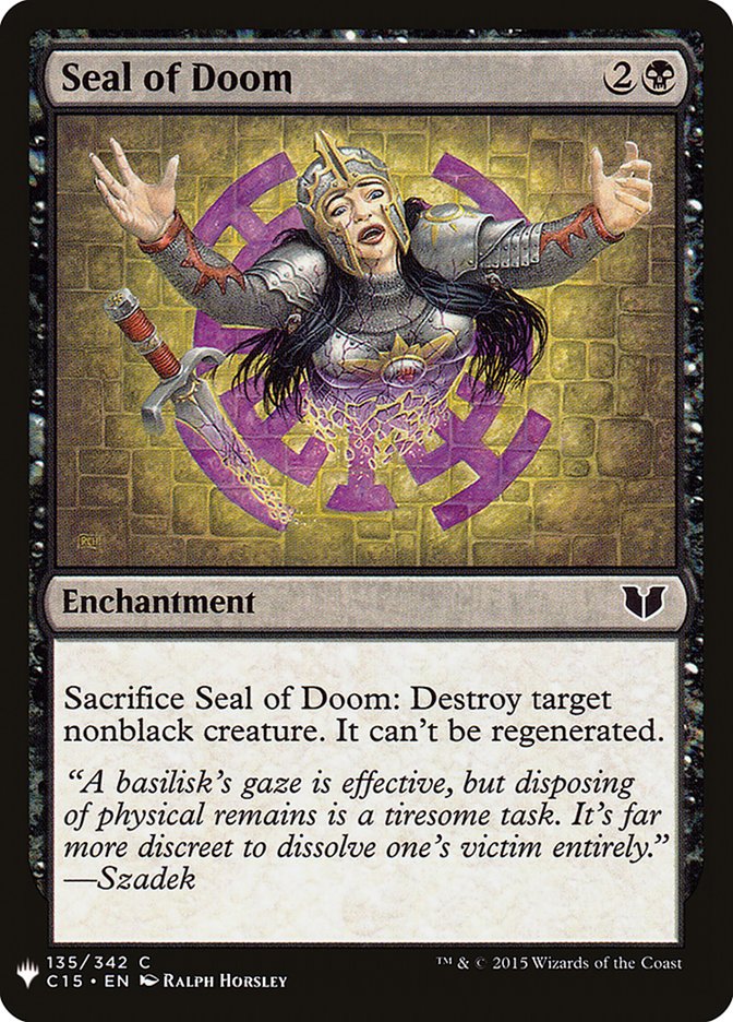 Seal of Doom [Mystery Booster] | Card Merchant Takapuna